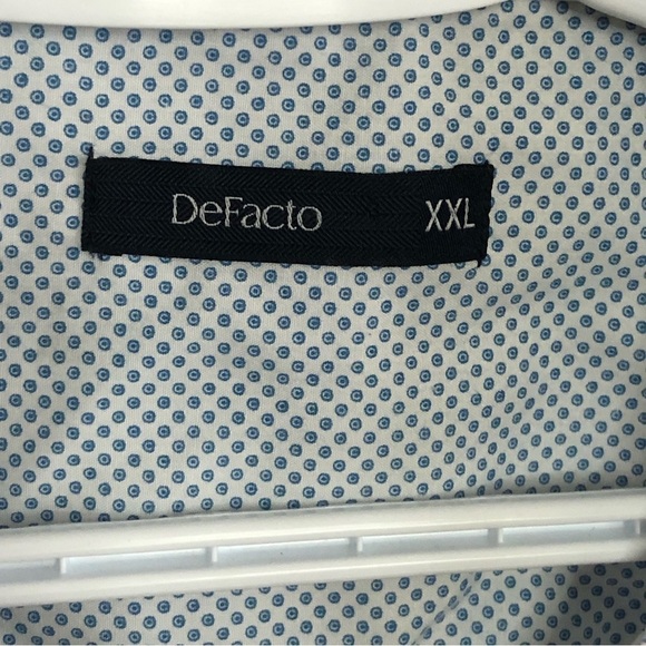 DEFACTO Size XXL White Dress Shirt With Tiny Arrow Print - Picture 5 of 5